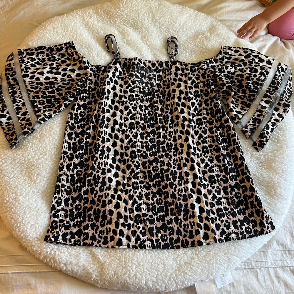 Leopard Print Ruffle Dress - Picture 3 of 4